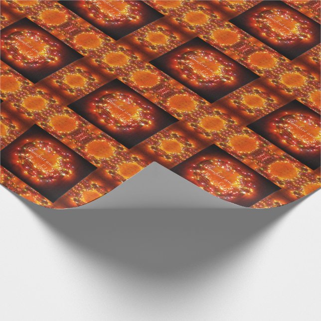 Papier Cadeau Solstice d'hiver Lumière Fleur Wreath (Coin)