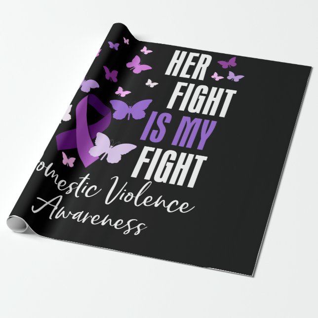 Papier Cadeau Son combat est Ma lutte contre la violence domesti (Déroulé)