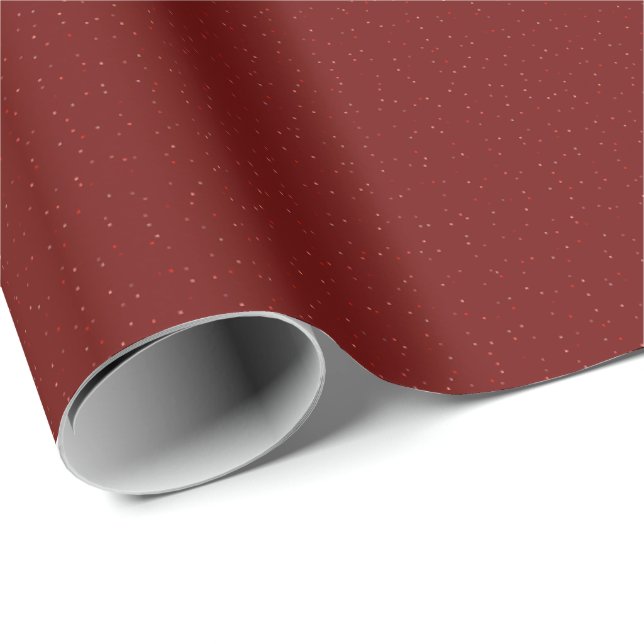 Papier Cadeau Sophistiqué Speckles rouges monochromatiques (Coin rond)