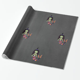 Papier Cadeau Sorcière de sirène d'Halloween en bande WRAP