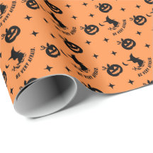 Sorcière Éffrayante orange d'Halloween