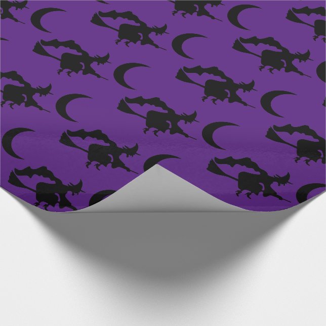 Papier Cadeau Sorcière volante Purple & Papier d'enveloppement n (Coin)