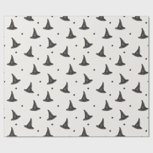 Papier Cadeau Sorcières casquette et étoile motif