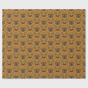 Papier Cadeau Sortir Vine Folkloric Halloween Citrouille Motif