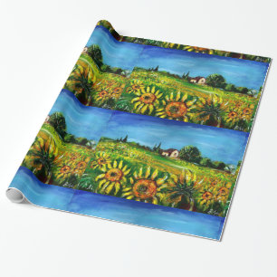 PAPIER CADEAU SOUFFRANCES ET CAMPAGNE EN TOSCANE