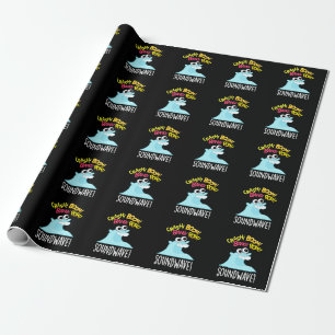 Papier Cadeau Sound Wave Funny Ocean Pun Dark BG