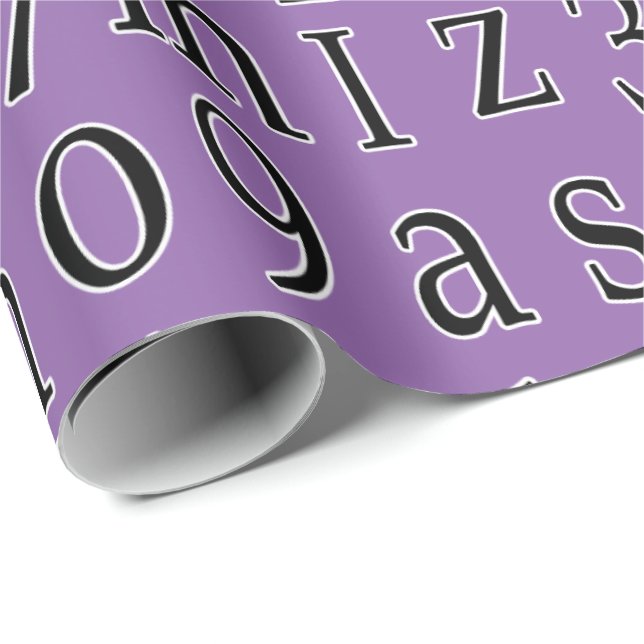 Papier Cadeau Soupe Alphabet Choisissez votre propre couleur (Coin rond)
