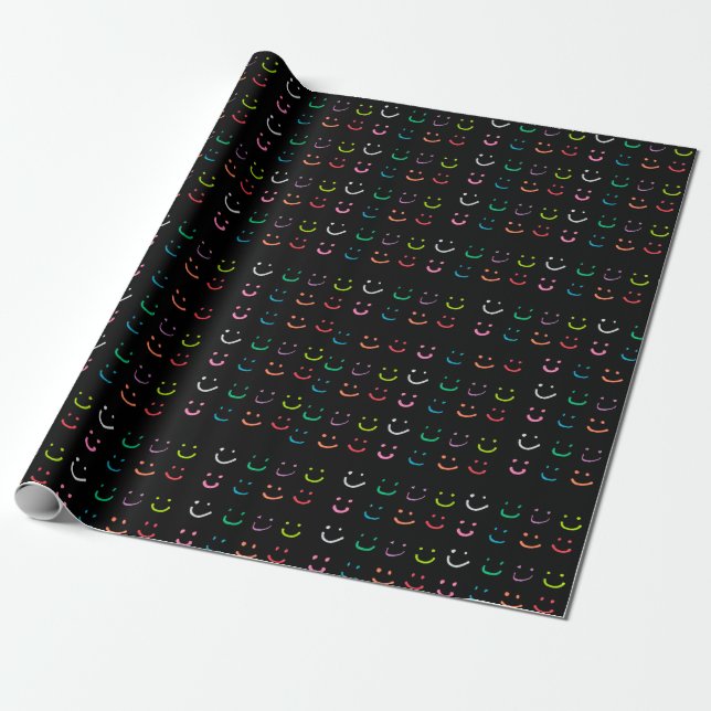Papier Cadeau Sourires colorés (Déroulé)