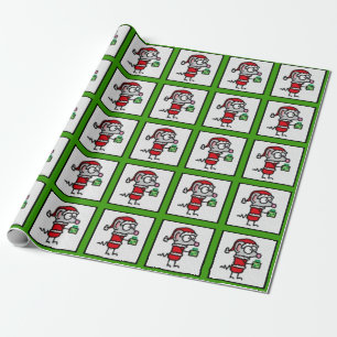 Papier Cadeau Souris de Noël
