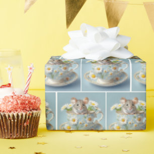 Papier Cadeau Souris En Tea Vintage