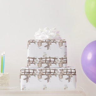 Papier Cadeau Souris Jacquard douce avec cuillère, clôture, sour