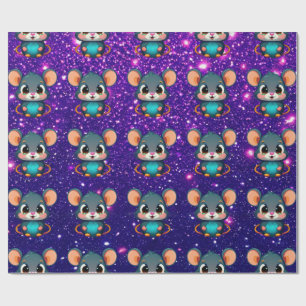 Papier Cadeau Souris mignonne Charmant Caractère Thématique Enve