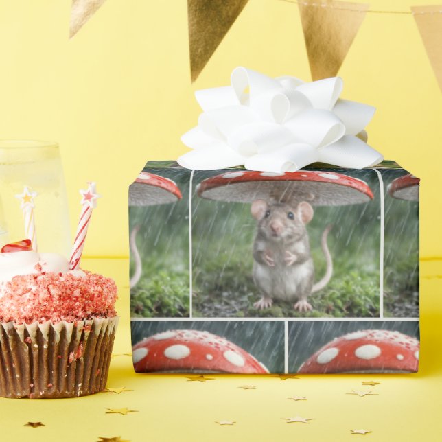 Papier Cadeau Souris Sous Un Champion (Fête d'anniversaire)