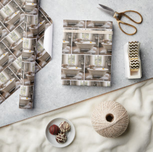 Papier Cadeau Souris trempant dans un bain moussant