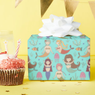 Papier Cadeau Sous la mer, une bonne sirène fait ce que font les