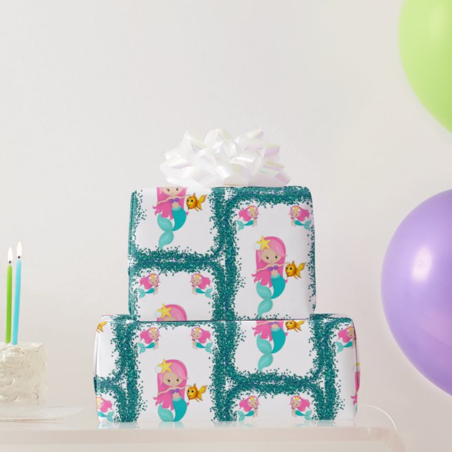 Papier Cadeau Sous la sirène de mer (Cadeaux de fête)