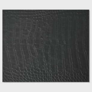 Papier Cadeau Souteneur en cuir exotique d'alligator noir