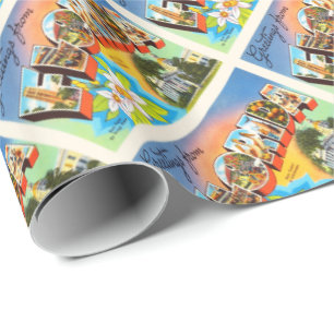 Papier Cadeau Souvenir de Vintage voyage de la Floride FL d'éta