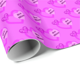 Papier Cadeau Soyez le mien Valentine Coeurs Cadeau papier envel