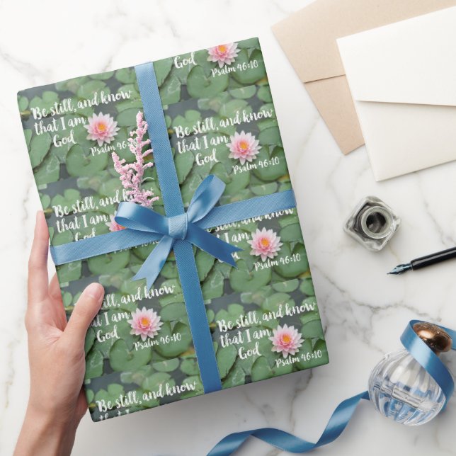 Papier Cadeau Soyez toujours et sachez que je suis Dieu Bible ch (Cadeaux)