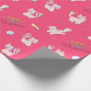 Papier Cadeau Soyez une unicorne couleur arc-en-ciel avec étoile