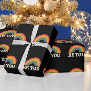 Papier Cadeau Soyez Vous Fierté Gay Lesbienne LGBTQ Allié Arc-en