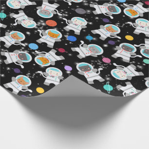 Papier Cadeau Space Kittens Chat Astronaut Motif mignon