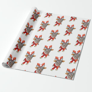 Papier Cadeau Sphynx de Noël