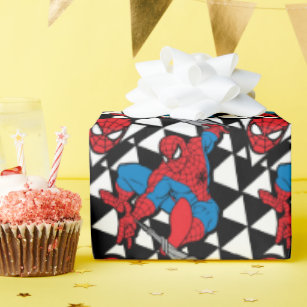 Papier Cadeau Spider-Man - Motif d'art de caractères géométrique