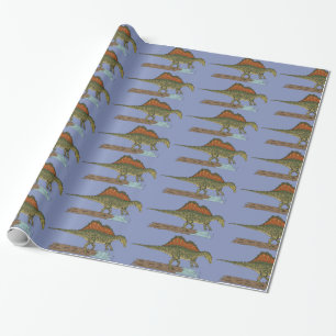 Papier Cadeau Spinosaure de Dinosaure Crétacé