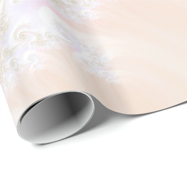 Papier Cadeau Spirale luxueuse de fractale de nacre (Coin rond)