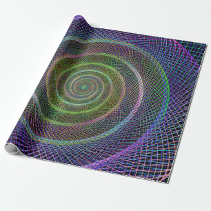 Papier Cadeau Spirale palmée psychédélique