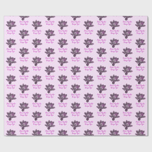 Papier Cadeau Spirituelle Partiellement Violet Lotus Fleur Nam M
