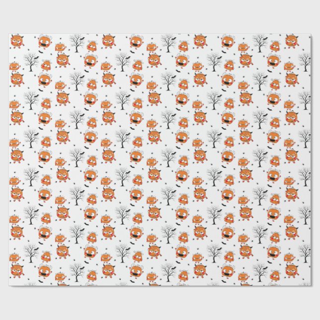 Papier Cadeau Spooky Sweet Baby Bat Halloween Wrapping Paper (Plat)