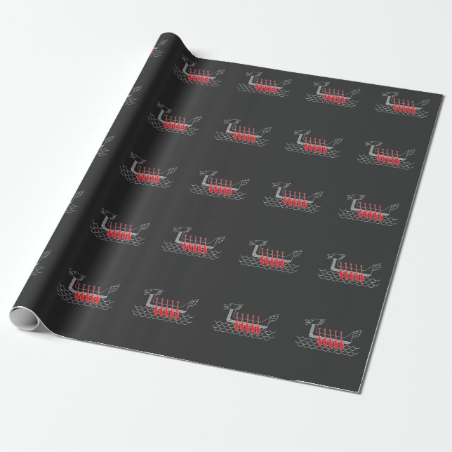 Papier Cadeau Sport de rangée d'aviron d'équipage de bateau de (Déroulé)