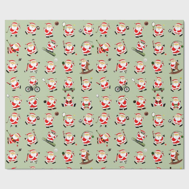 Papier Cadeau Sport Fitness Noël (Couture)