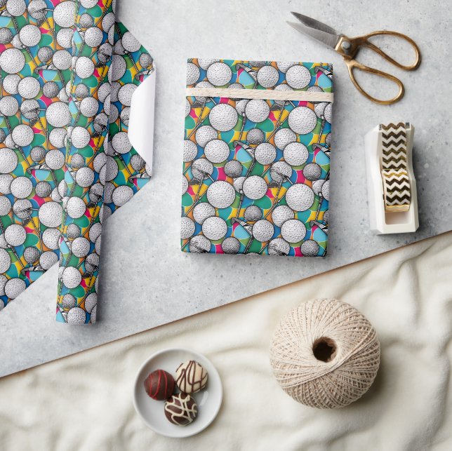 Papier Cadeau Sports de golf Motifs sans couture (Artisanat)
