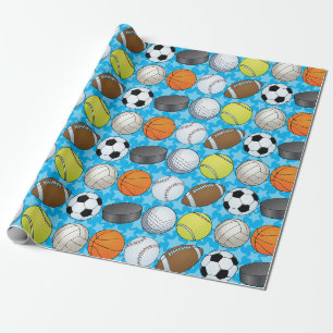 Papier Cadeau Sports personnalisables