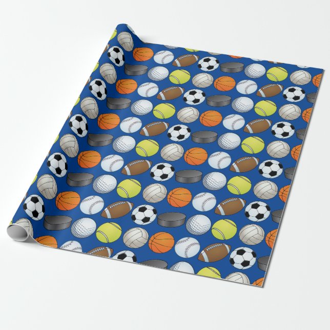Papier Cadeau Sports personnalisables (Déroulé)