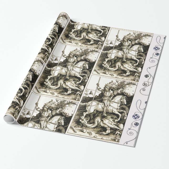 PAPIER CADEAU ST GEORGE ET DRAGON (Déroulé)