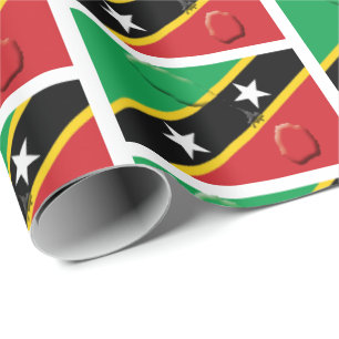 Papier Cadeau ST KITTS NEVIS   Drapeau Kittitian