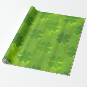 Papier Cadeau St Patrick's Day Clover 4 Listes Collection modern