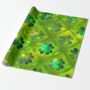 Papier Cadeau St Patrick's Day Clover 4 listes Collection tendan