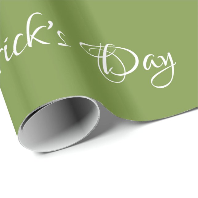 Papier Cadeau St. Patrick's Day Wrapping Papier Floral (Coin rond)