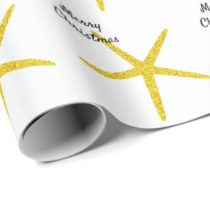 Papier Cadeau Starfish Motifs Joyeux Noël Glitor