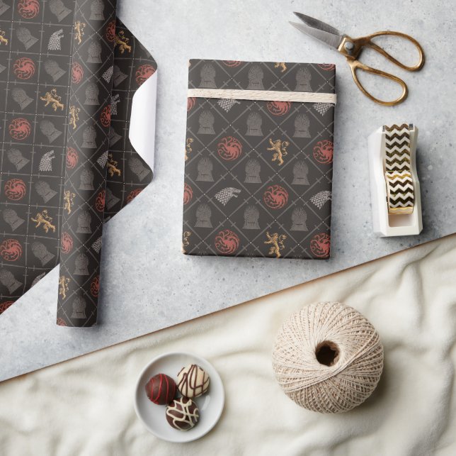 Papier Cadeau Stark, Lannister, Targaryen, Motif du Trône de fer (Artisanat)