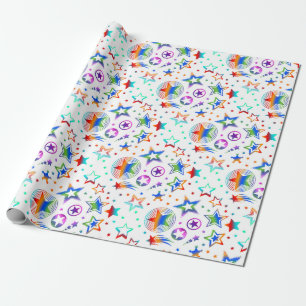 Papier Cadeau Stars Tatouages colorés + vos idées