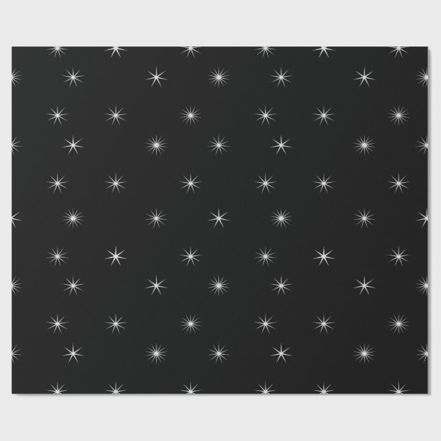 Papier Cadeau Starts white on black (Plat)