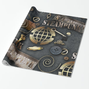 Papier Cadeau Steampunk, scrapbooking