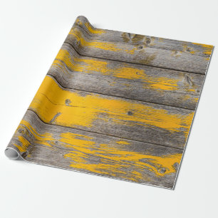 Papier Cadeau Structure jaune mur en bois texture